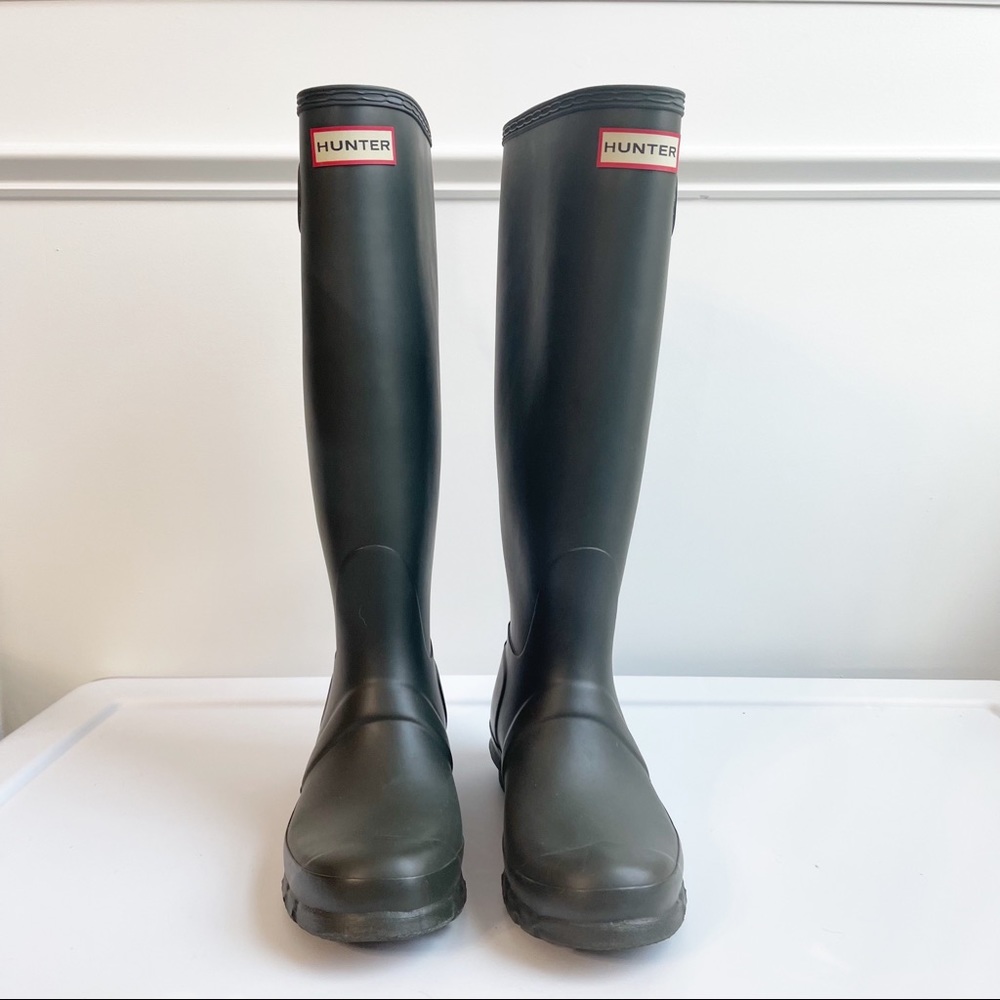 Hunter Matte Olive Green Original Tall Rain Boots Siz… Gem